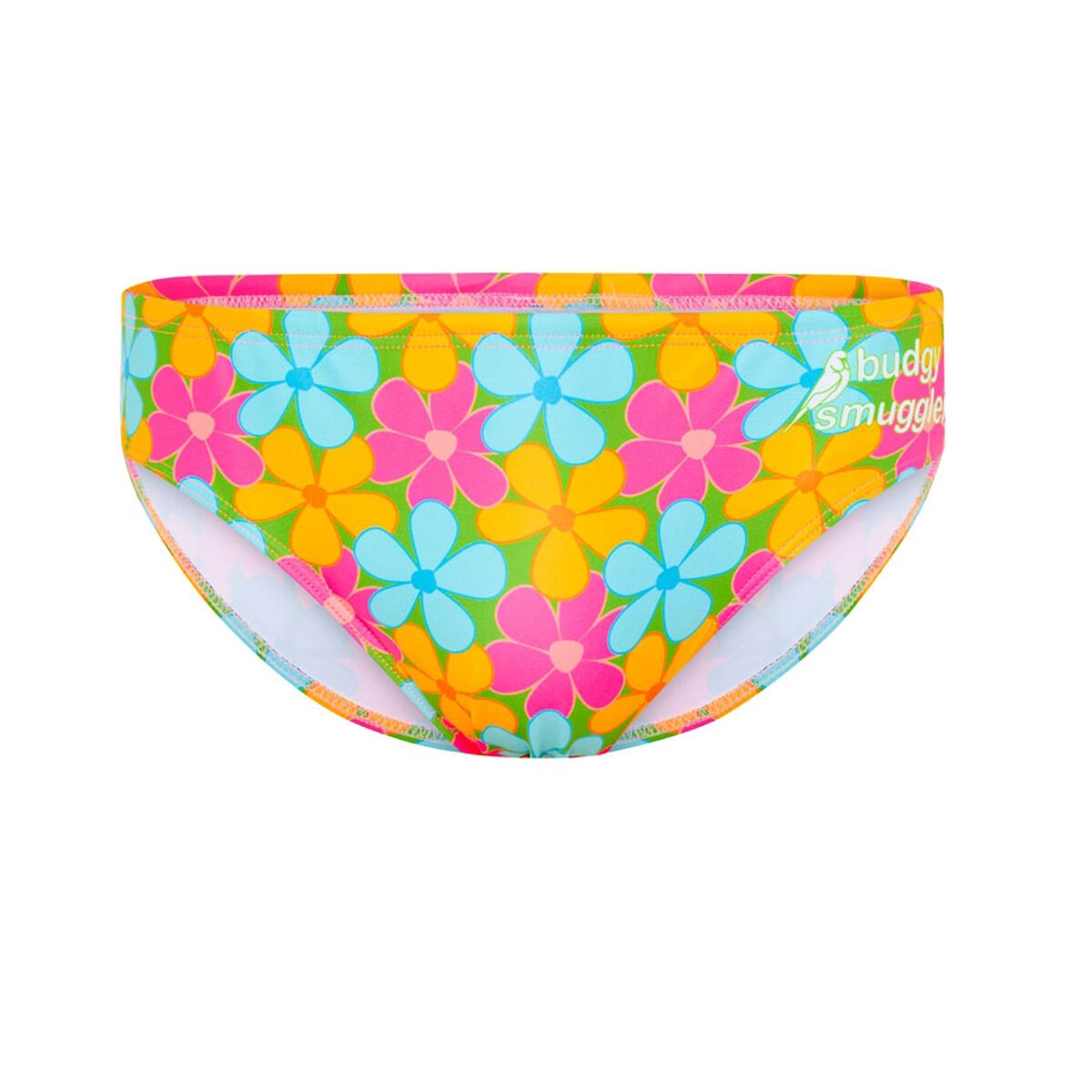 Budgy Smuggler Mens Fluro Flowers Swim Briefs