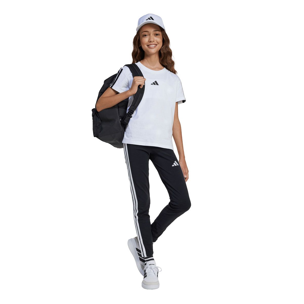 adidas Junior 3-Stripes Tee