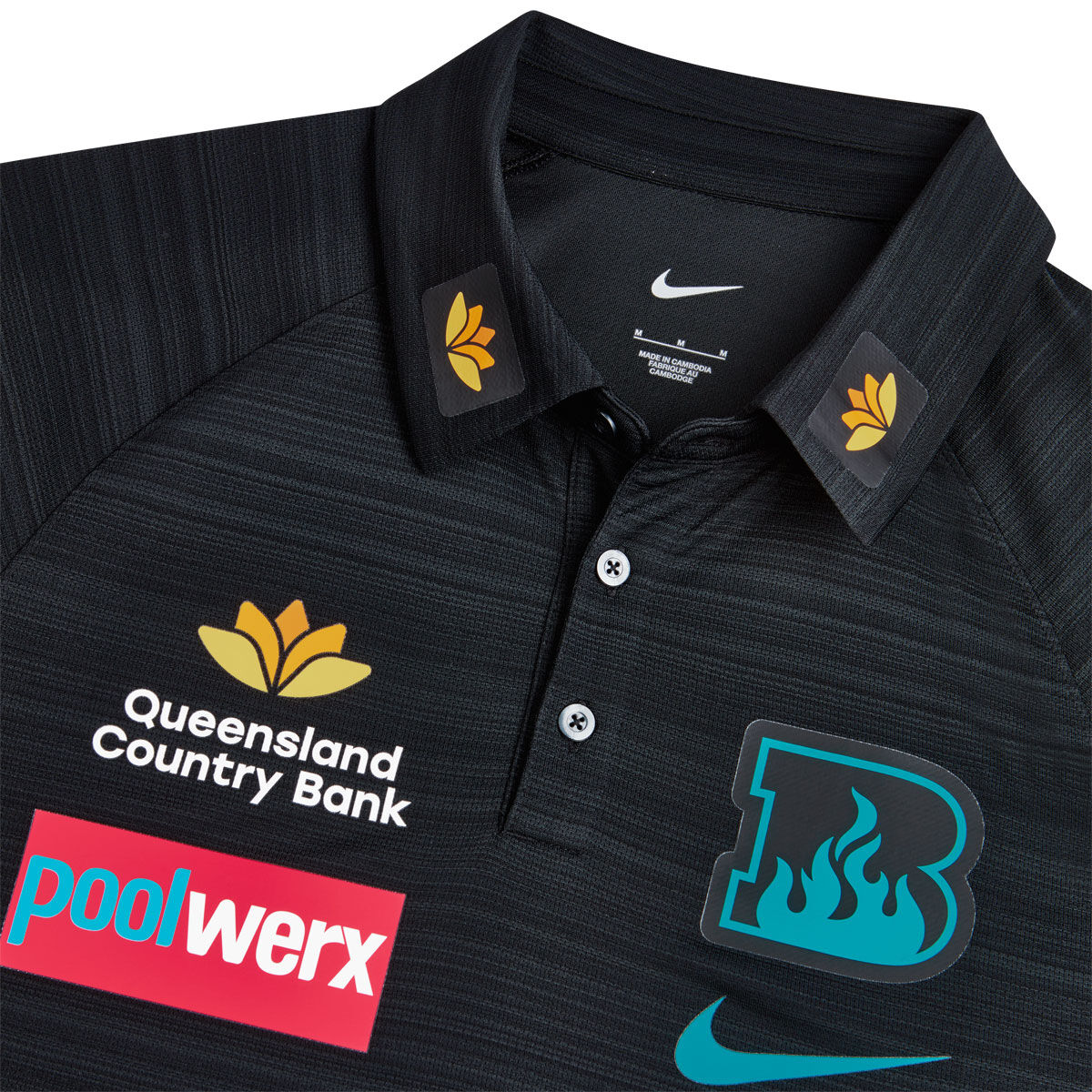 Brisbane Heat 2024/25 Mens Media Polo Black S
