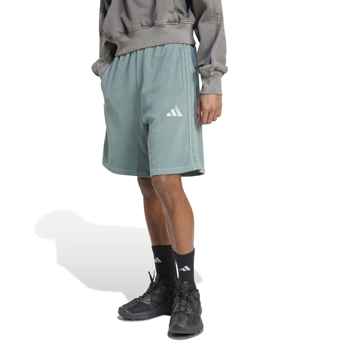 adidas Mens ALL SZN Fleece Pigment Dye Loose 8 Inch Shorts
