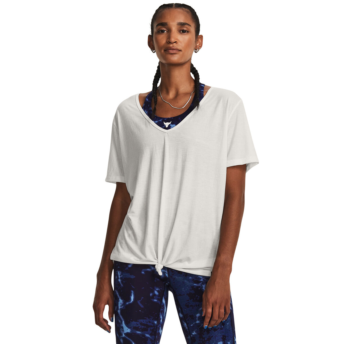 Under Armour Womens Project Rock Completer Deep V Tee