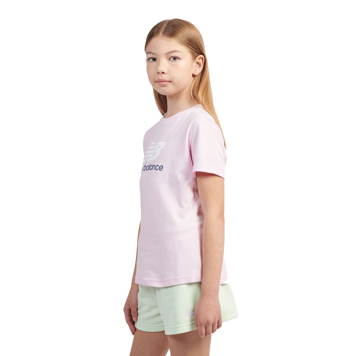 New Balance Junior Jersey Stacked Logo Tee