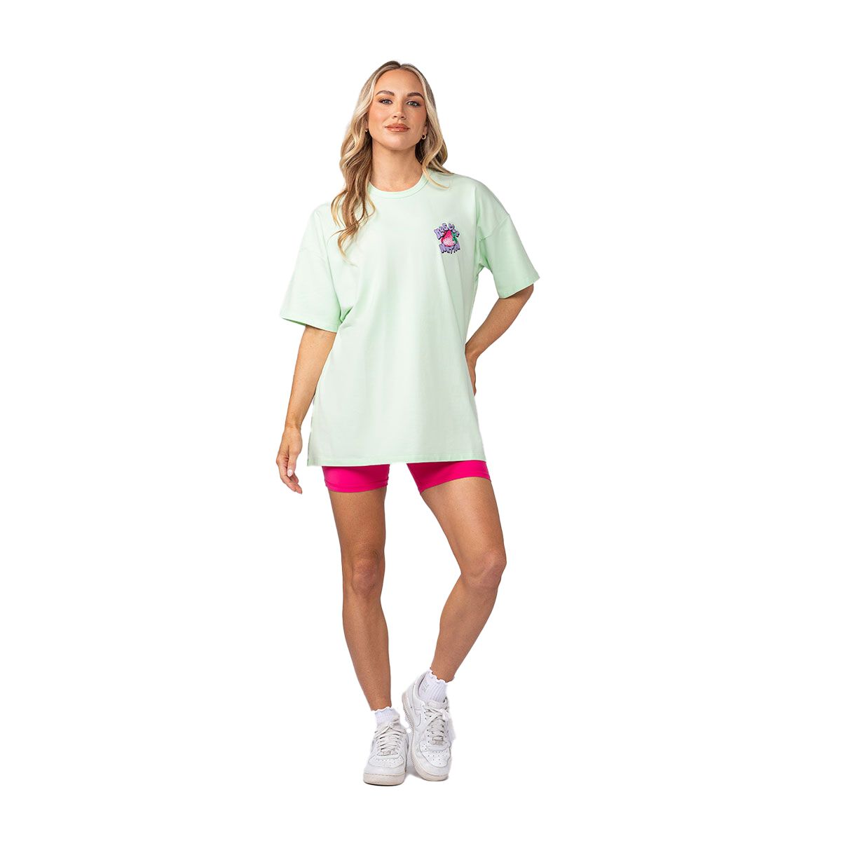 Muscle Nation Womens Berry Good Oversized Tee