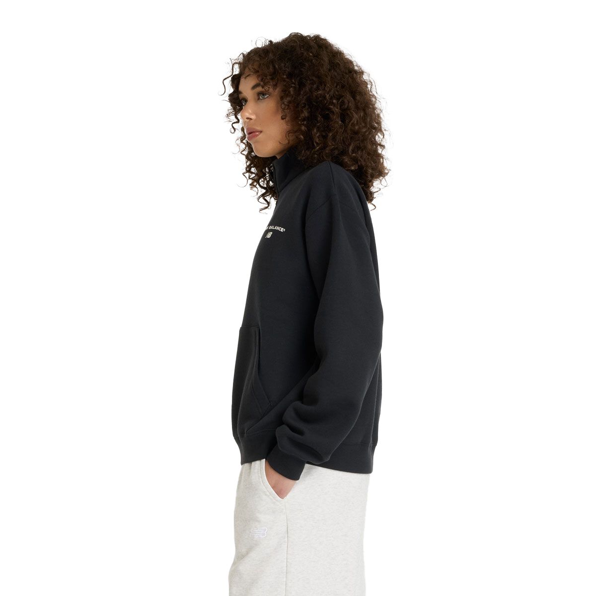 New Balance Womens Reimagined Fleece Half Zip Hoodie