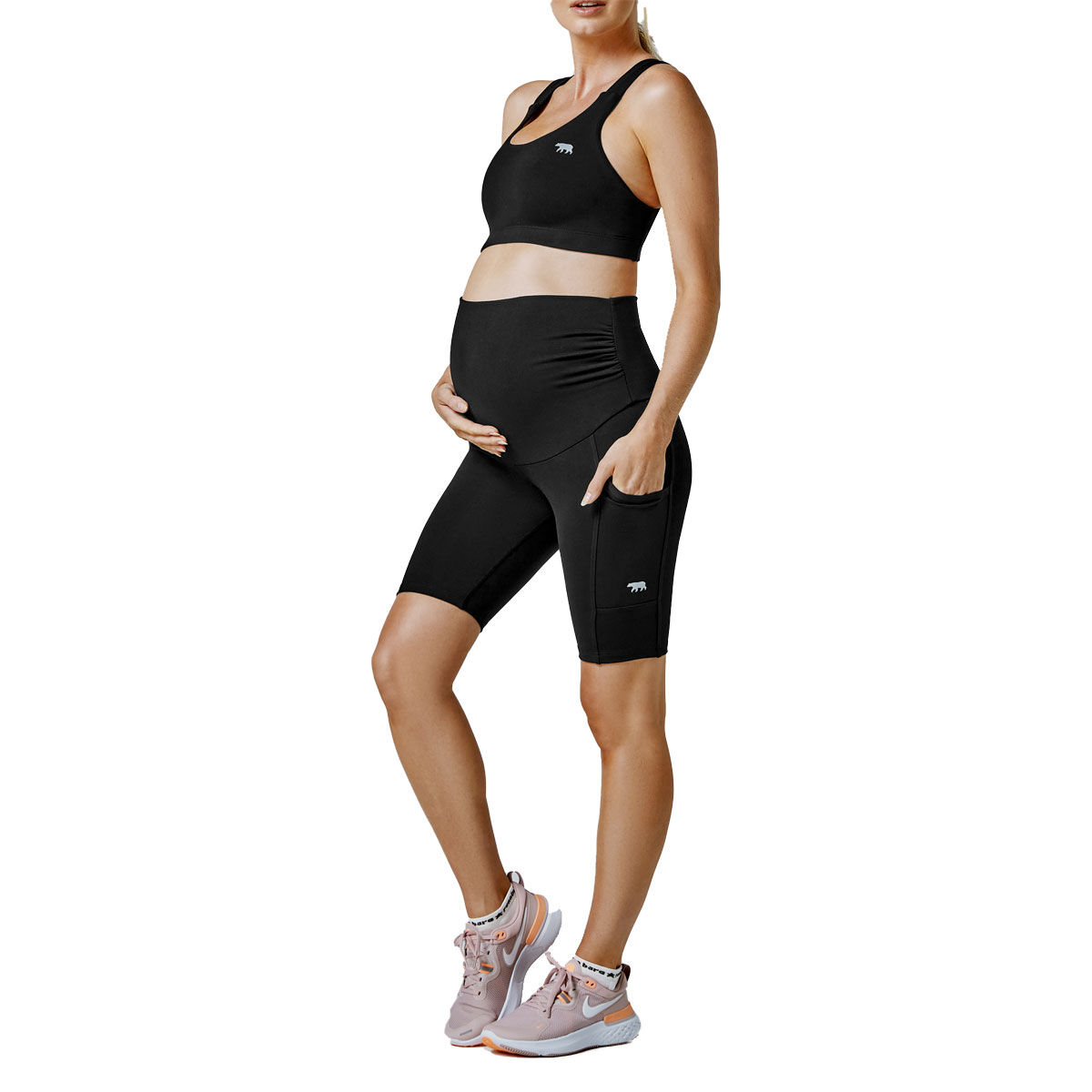Running Bare Womens Maternity Power Moves Bike Tights