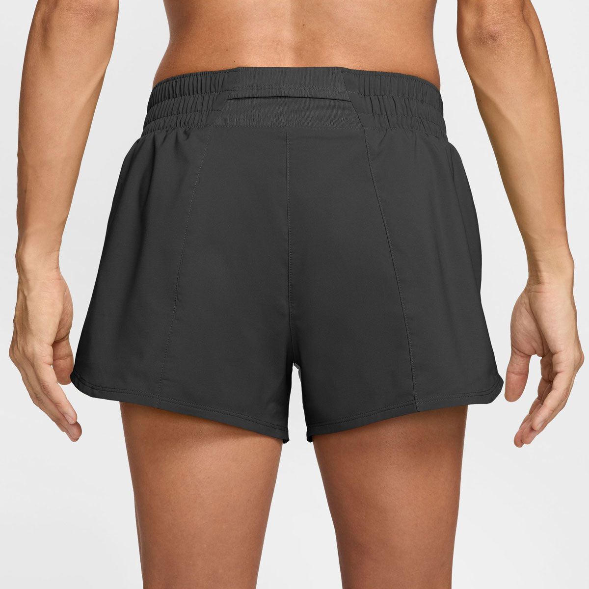Nike Womens One Swoosh Dri-FIT Mid Rise Brief-Lined Running Shorts
