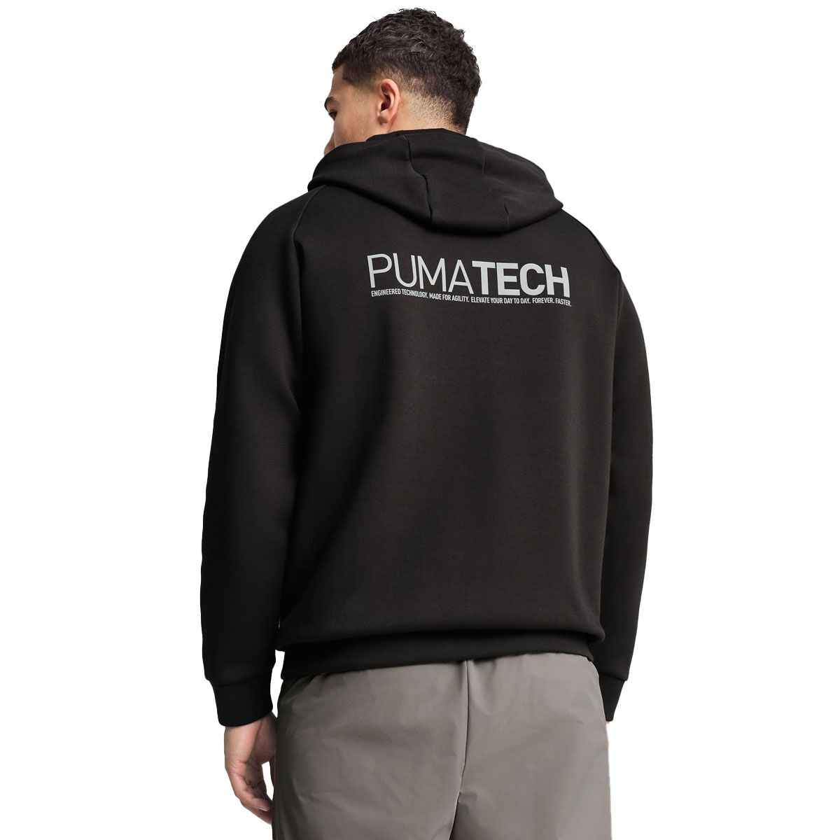 PUMA Mens PUMATech Graphic Relaxed Pullover Hoodie