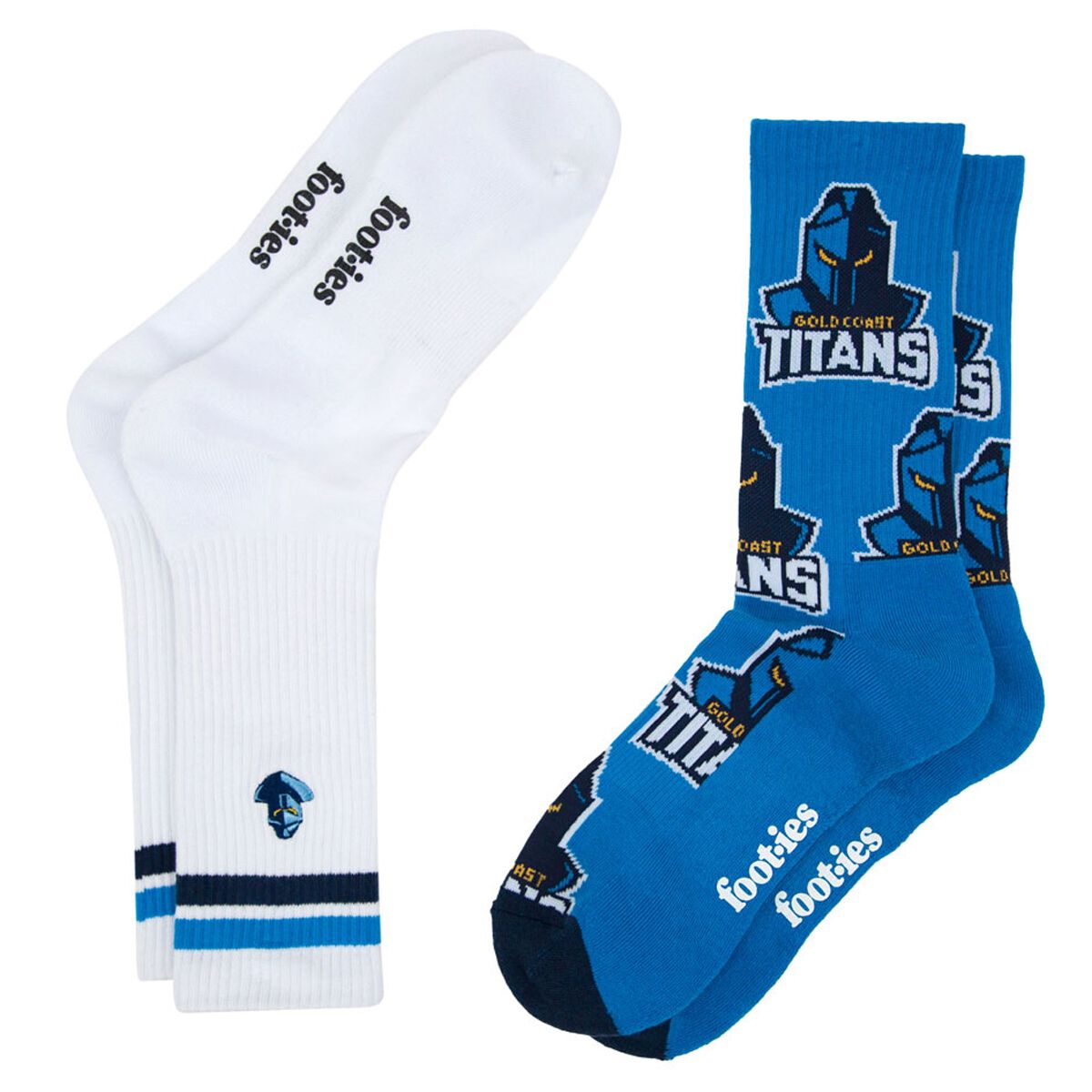 Footies Gold Coast Titans 2025 Sneaker Socks 2 Pack