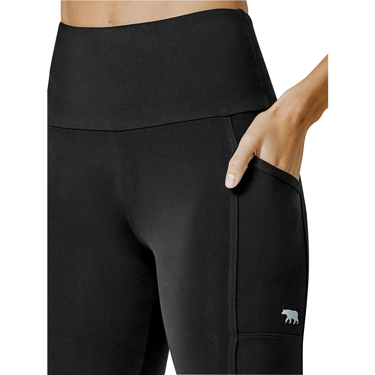 Running Bare Womens Ab-Waisted Power Moves 3/4 Tights