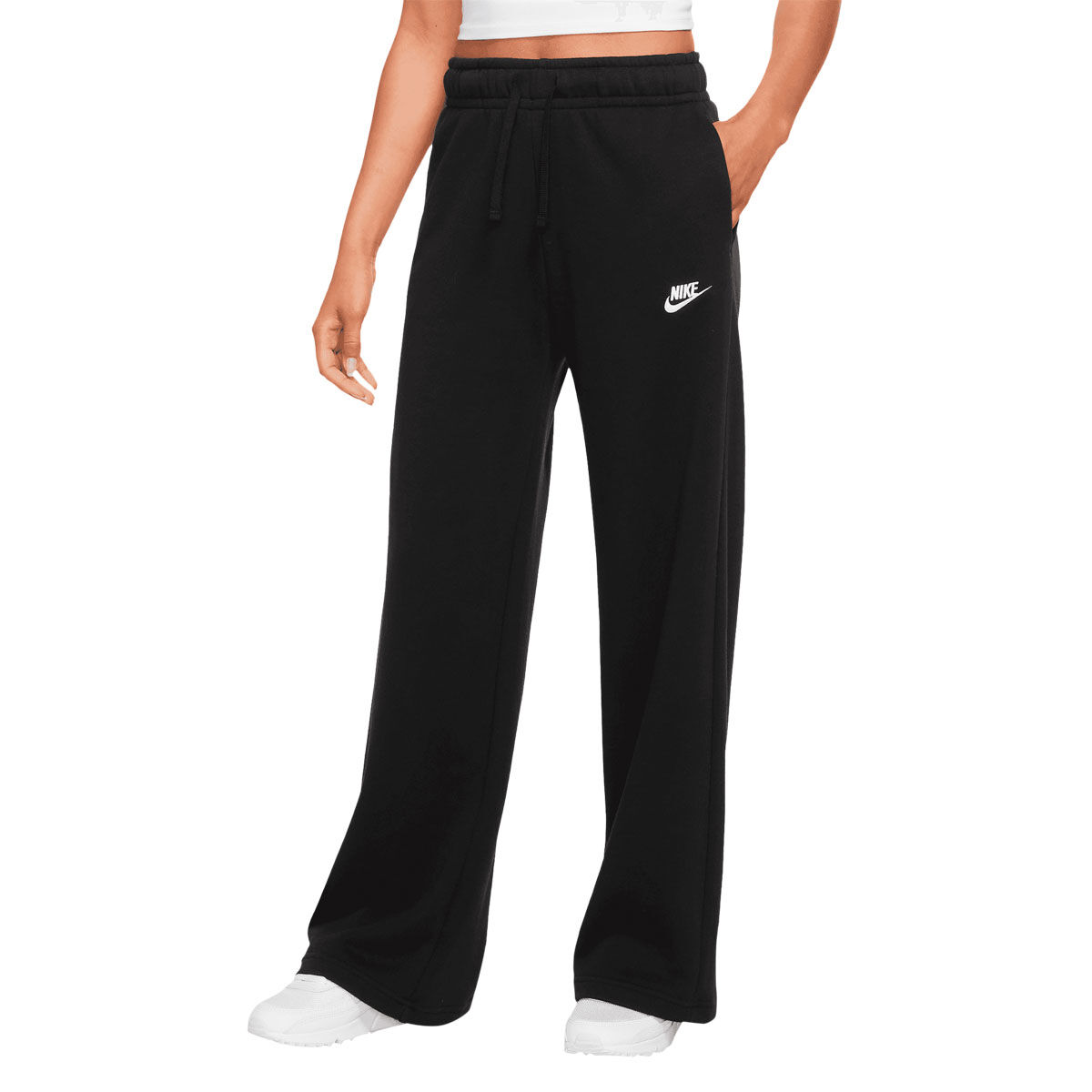 Nike Womens Sportswear Club Fleece Wide Leg Track Pants