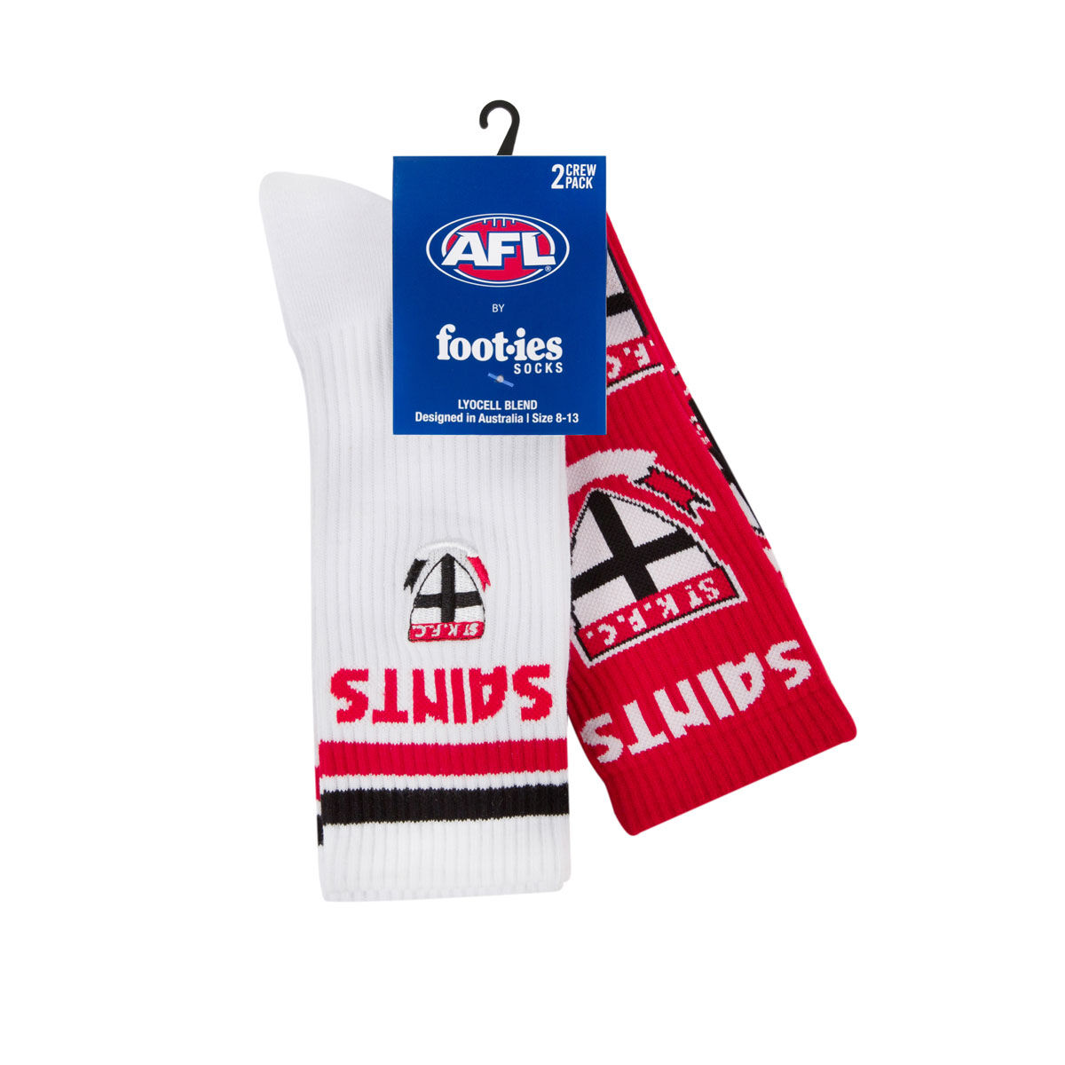 Saint Kilda Saints Sneaker Socks 2 Pack