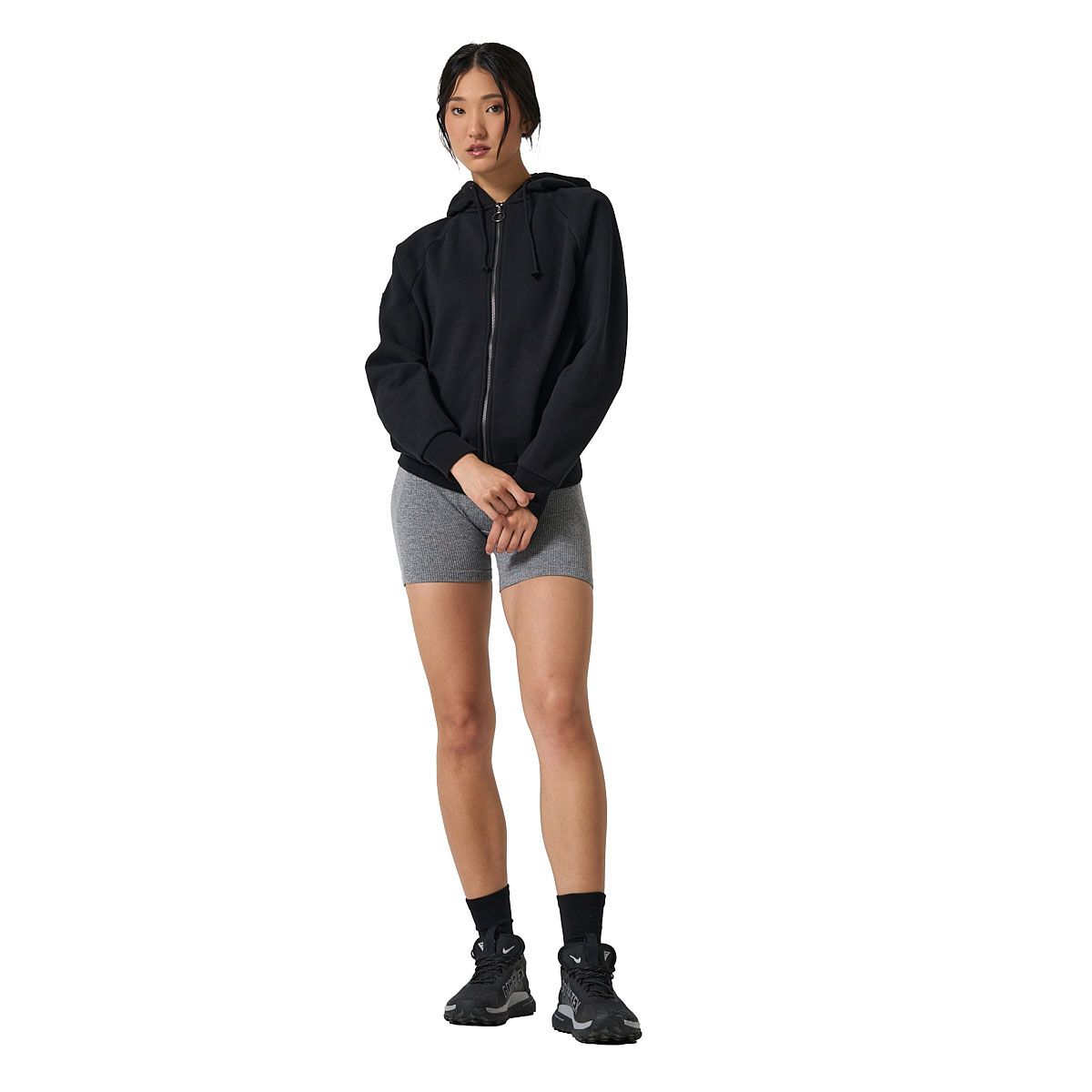 Ell/Voo Womens Mae Fleece Full Zip Hoodie