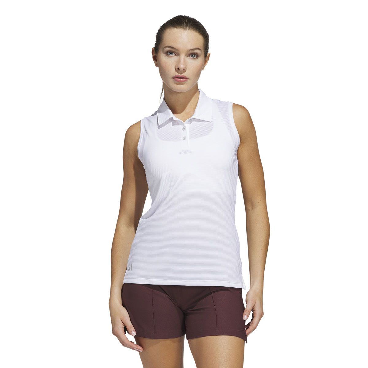adidas Womens Ottoman Knit Sleeveless Golf Polo
