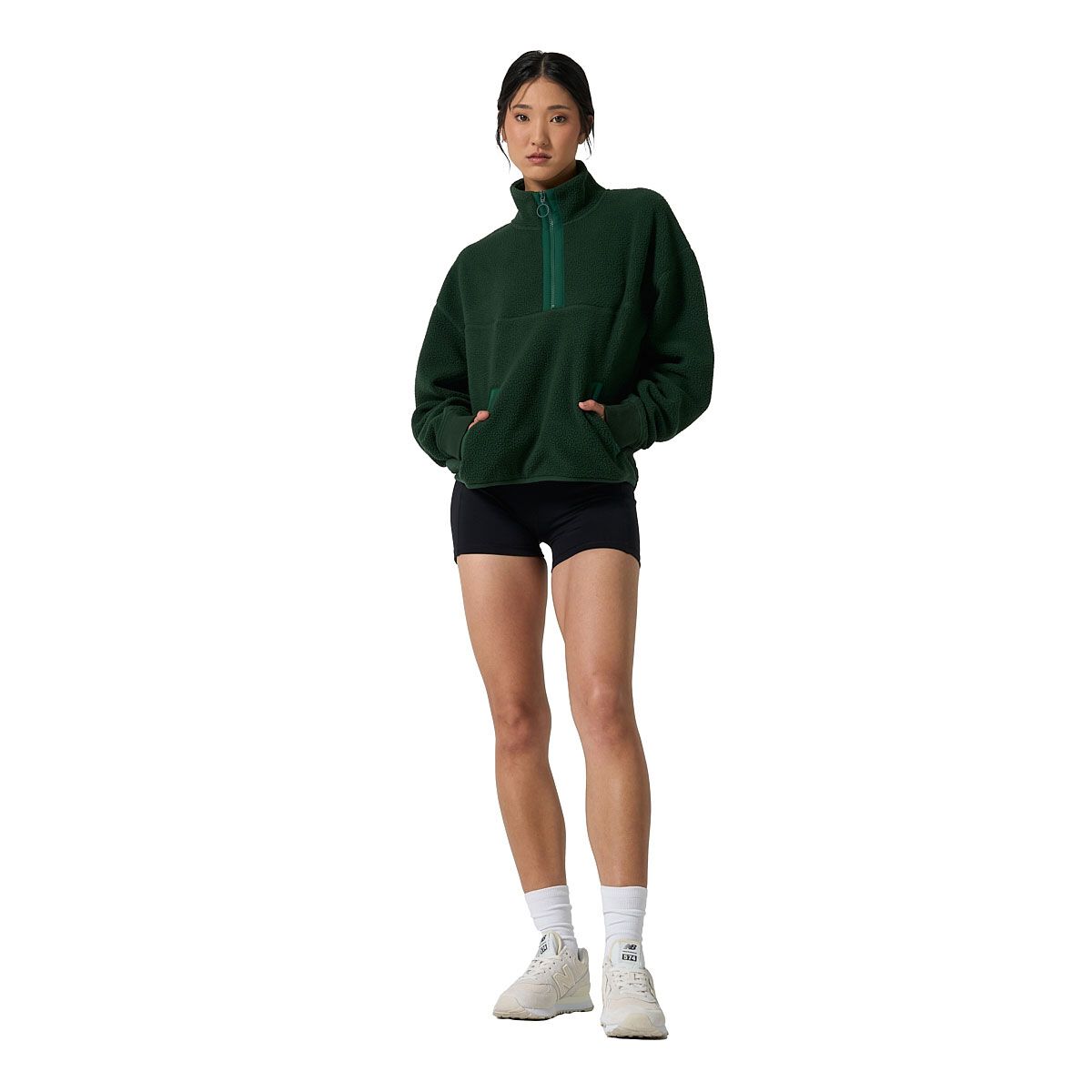 Ell/Voo Womens Bria Sherpa 1/2 Zip Pullover