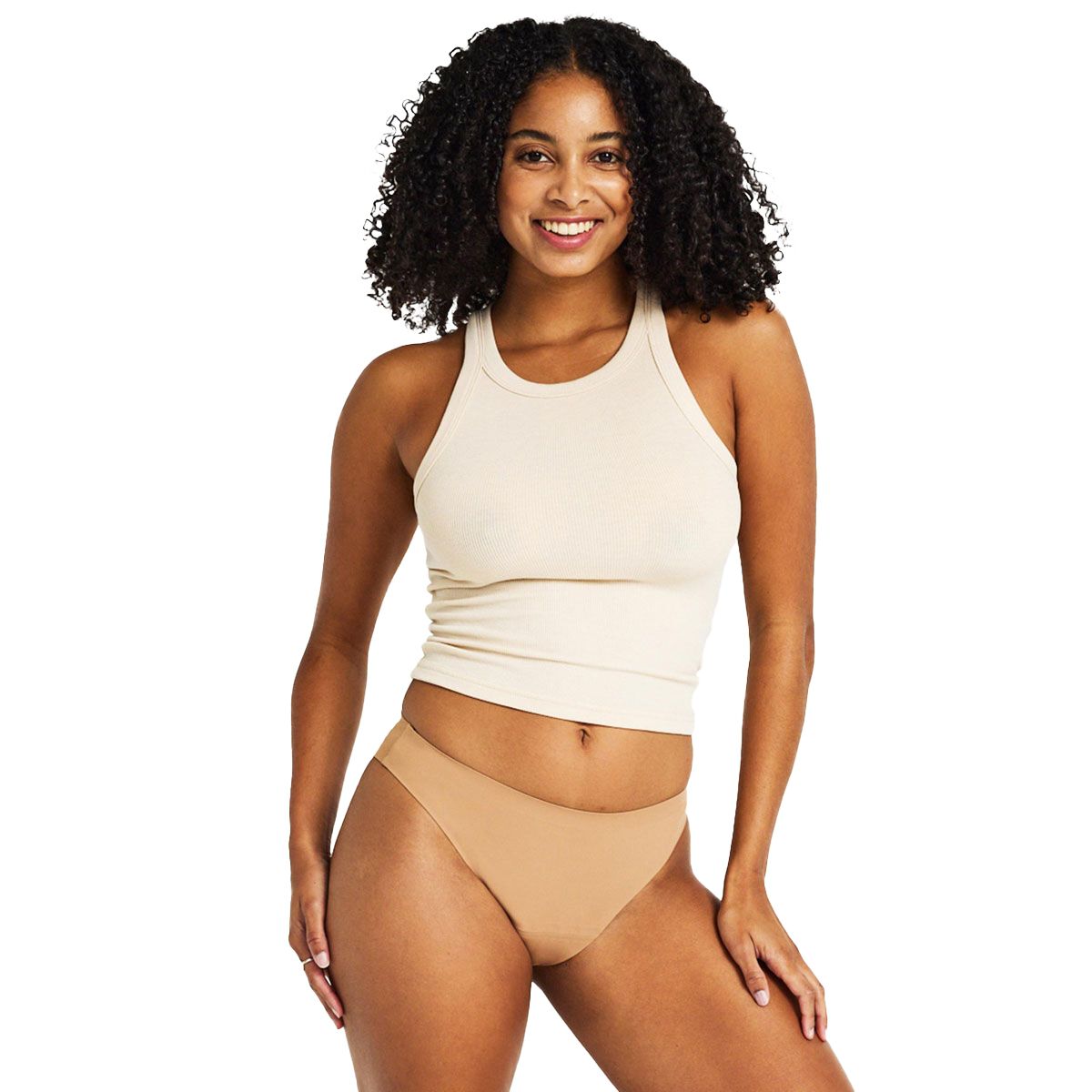 MODIBODI Womens Seamfree Hi-Leg Cheeky Moderate Period Protection Underwear