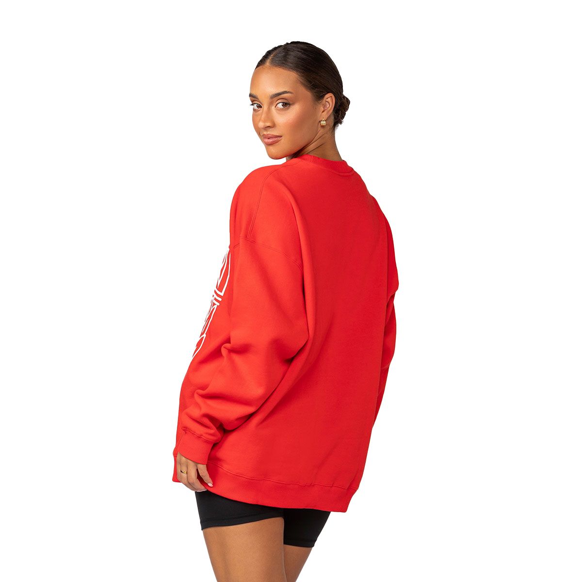 Muscle Nation Womens Athletics Oversized Pullover Sweatshirt