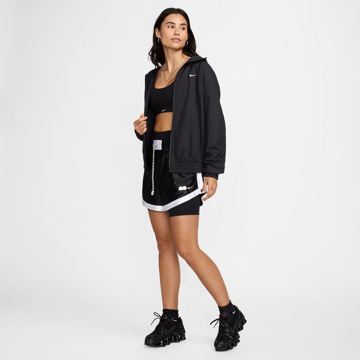 Nike Womens Sportswear Classic Woven Loose UV Hooded Jacket