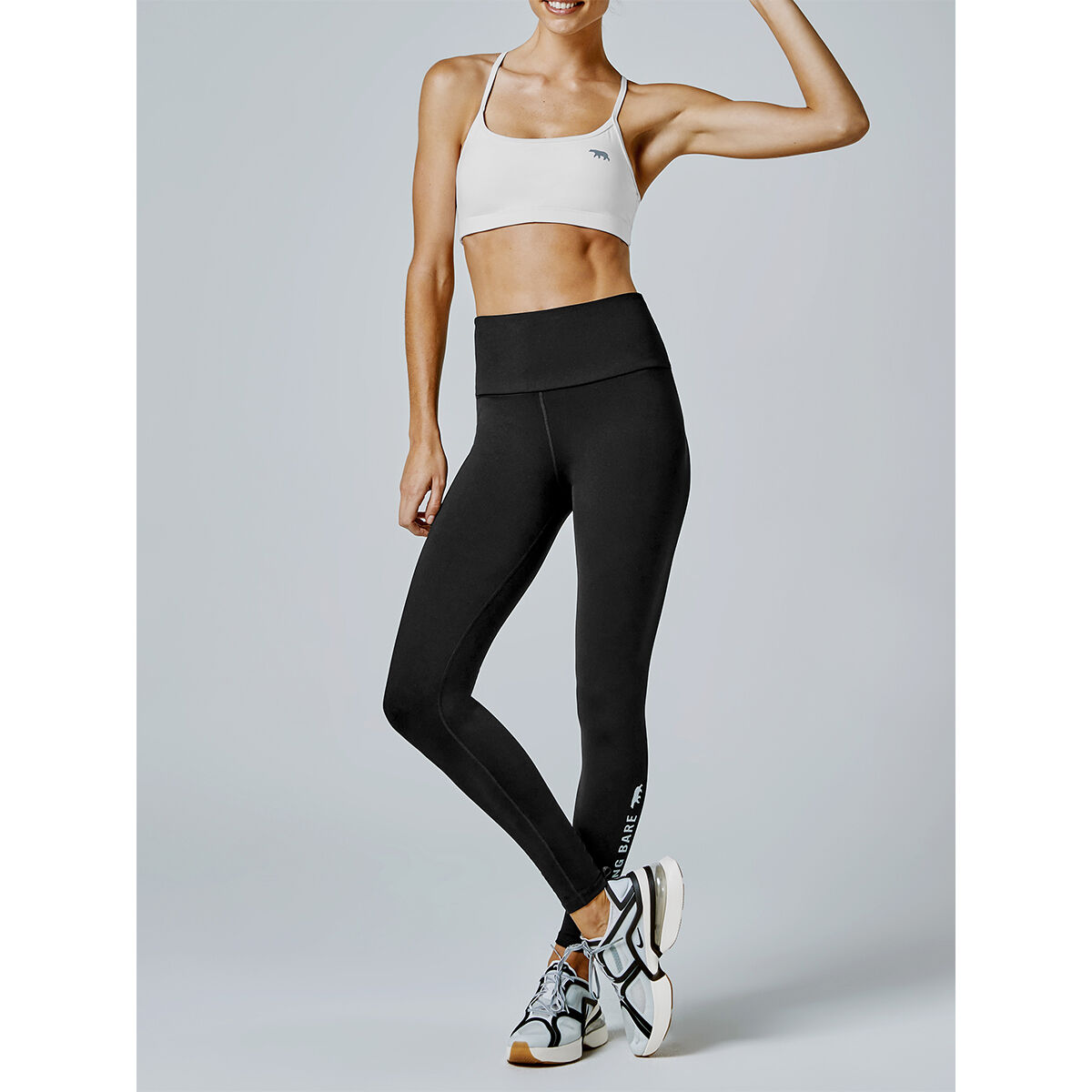 Running Bare Womens Push Up Crop Top