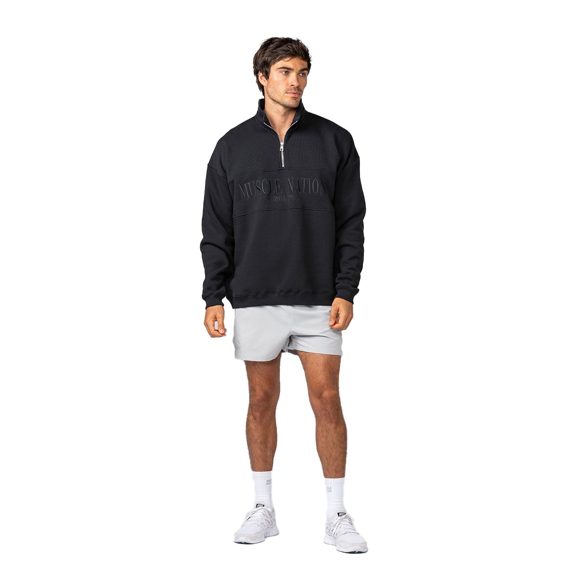 Muscle Nation Mens Prep Quarter Zip Pullover