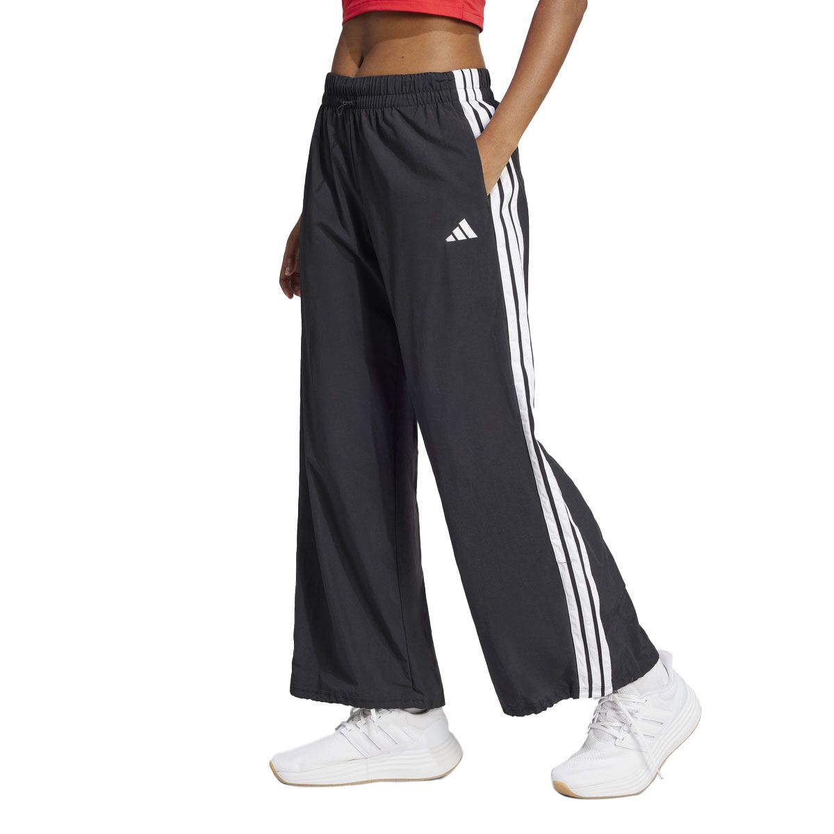 adidas Womens Essentials 3-Stripes Woven Parachute Tracksuit Pants