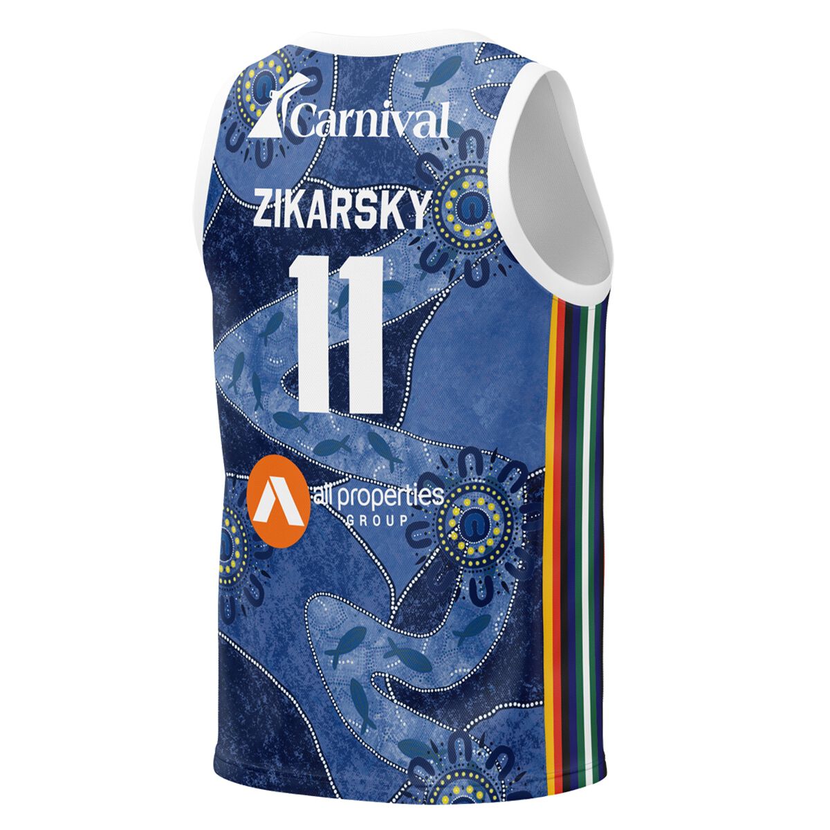 Brisbane Bullets Mens Rocco Zikarsky 2024/25 Indigenous Basketball Jersey