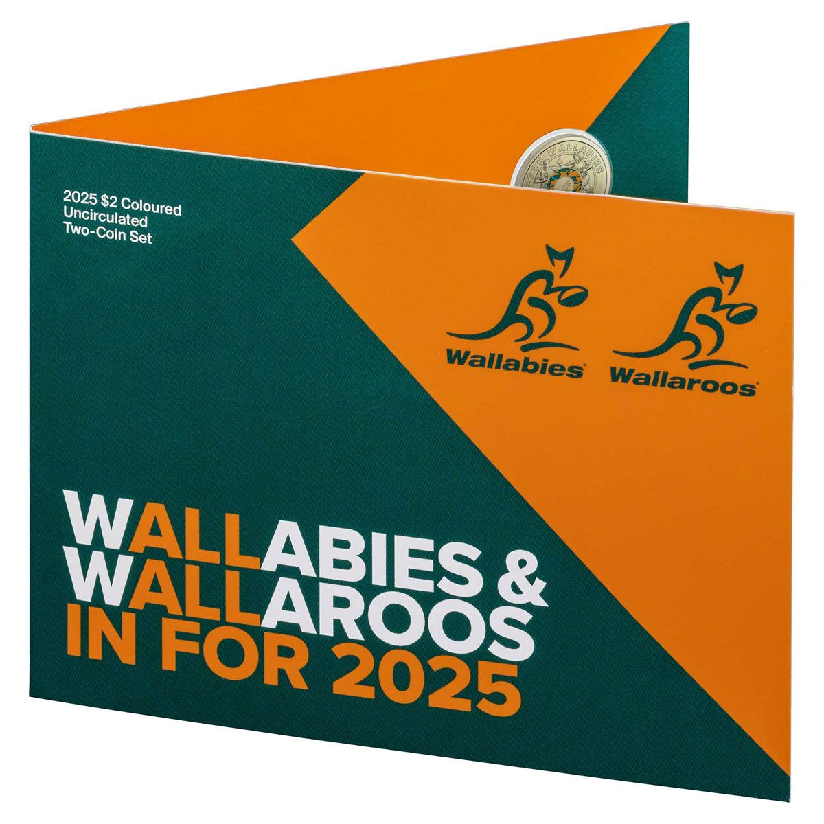 Wallabies & Wallaroos 2025 $2 Uncirculated Two Coin Set