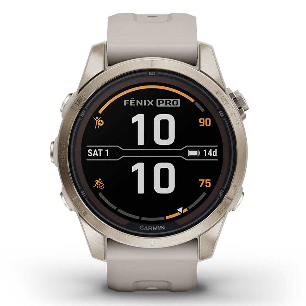 Garmin Fenix 7S Pro Sapphire Solar Watch - Soft Gold