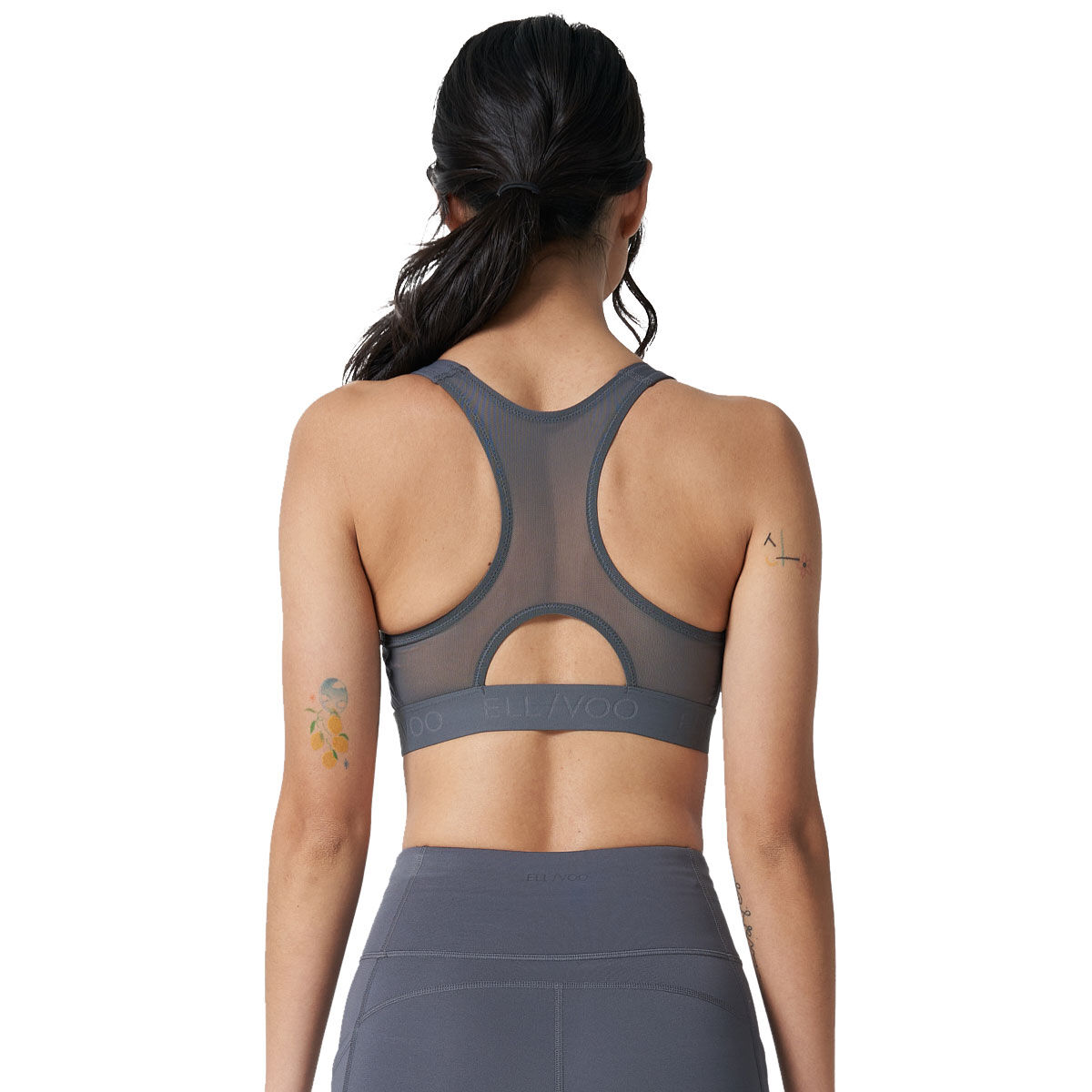 Ell/Voo Womens Essentials Training Crop Sports Bra