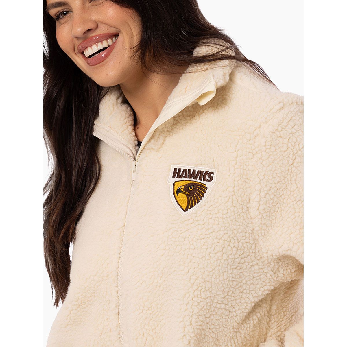 Hawthorn Hawks Womens Sherpa Fleece Jacket