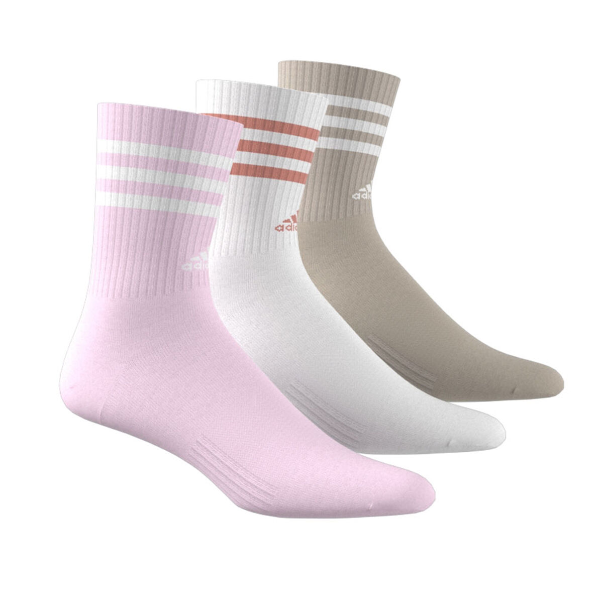 adidas 3-Stripes Cushioned Mid-Cut Socks