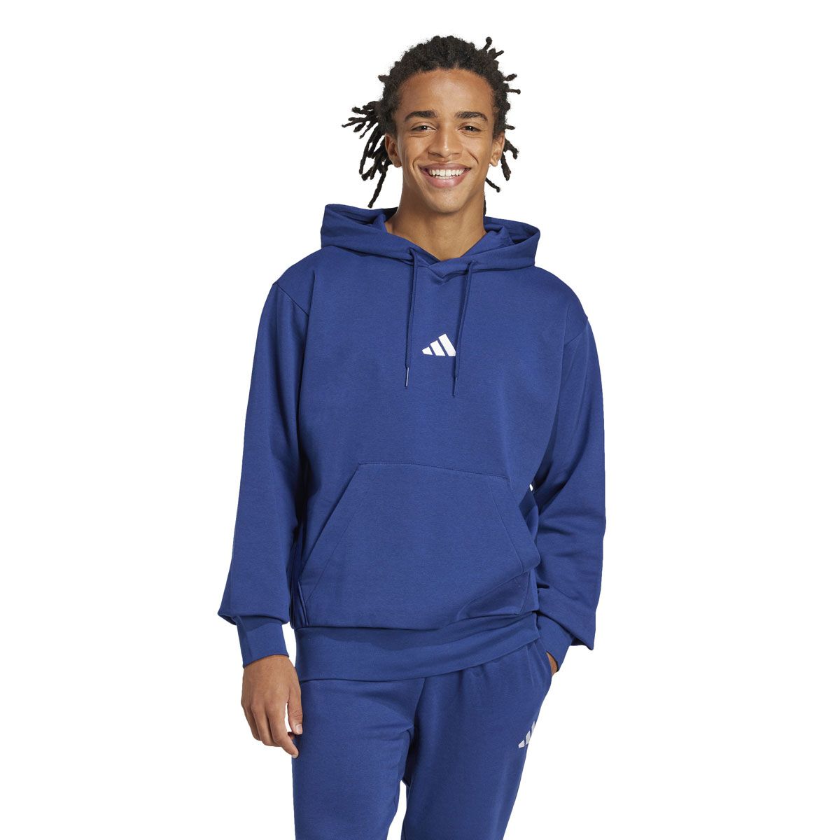 adidas Mens Essentials Feel Cozy Fleece Pullover Hoodie