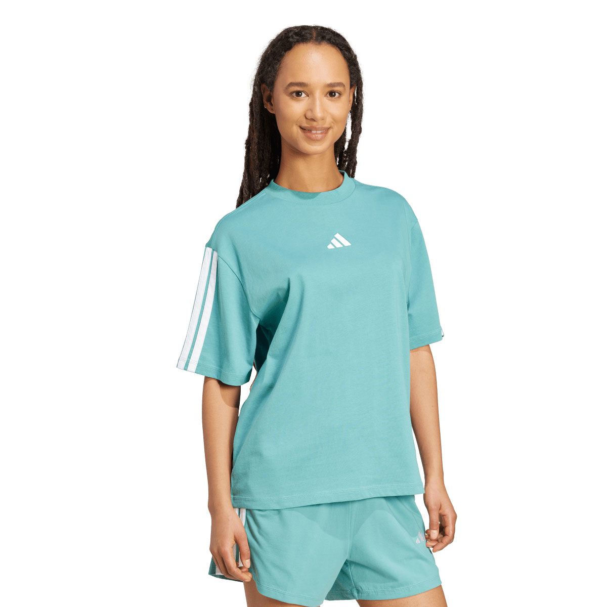 adidas Womens Essentials 3-Stripes Boyfriend Tee