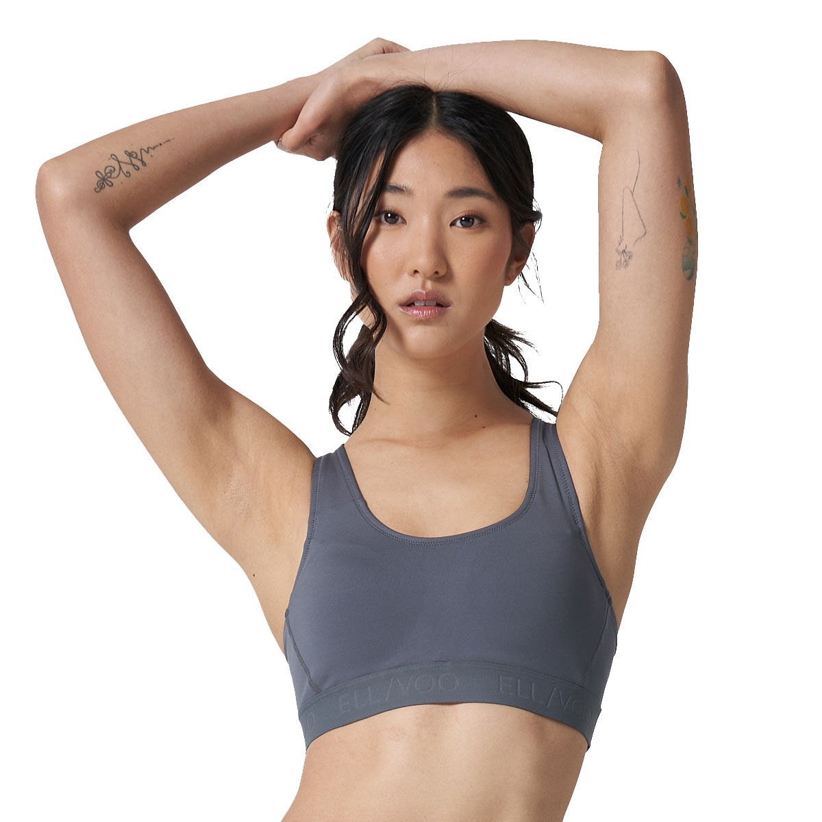 Ell/Voo Womens Essentials Training Crop Sports Bra