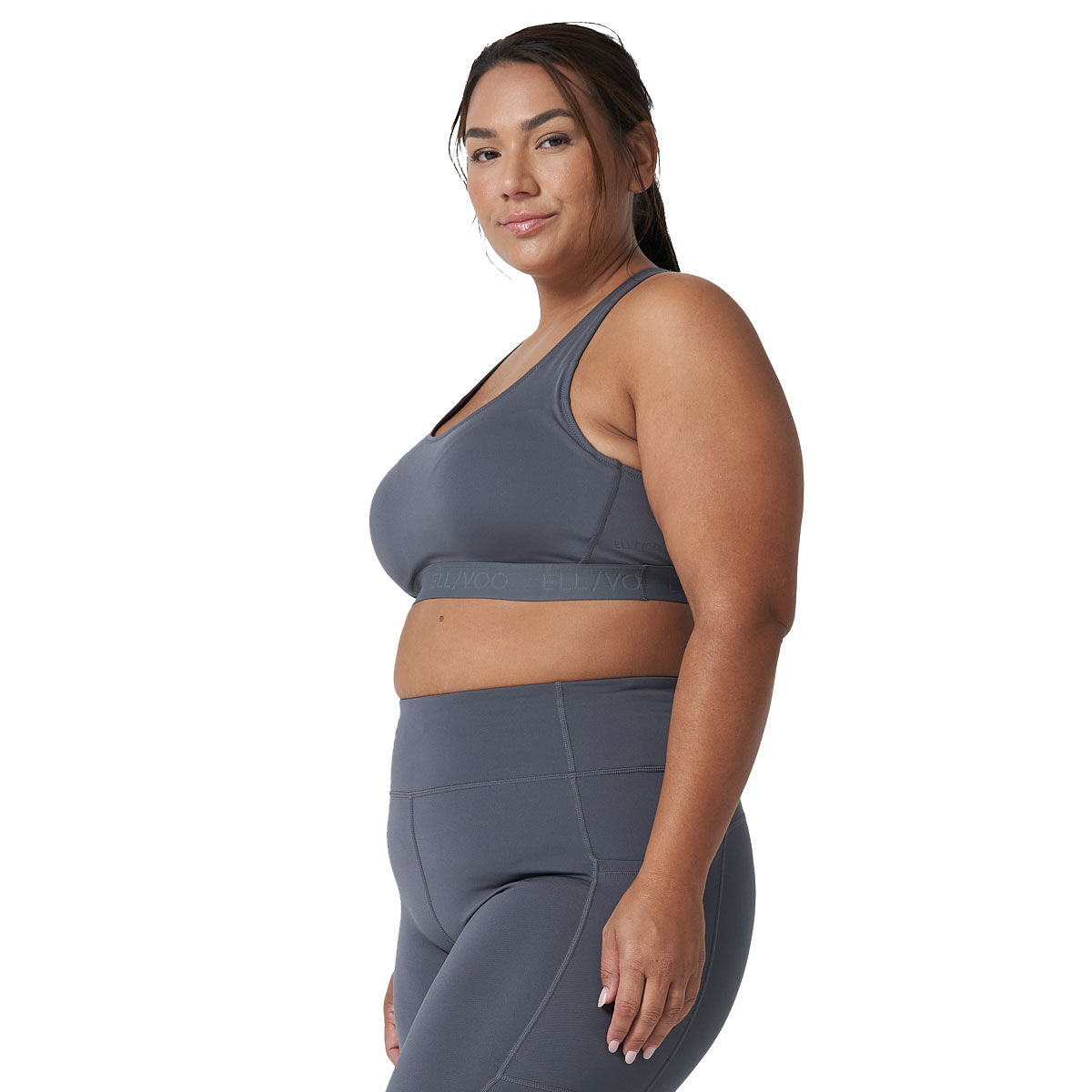 Ell/Voo Womens Essentials Training Crop Sports Bra