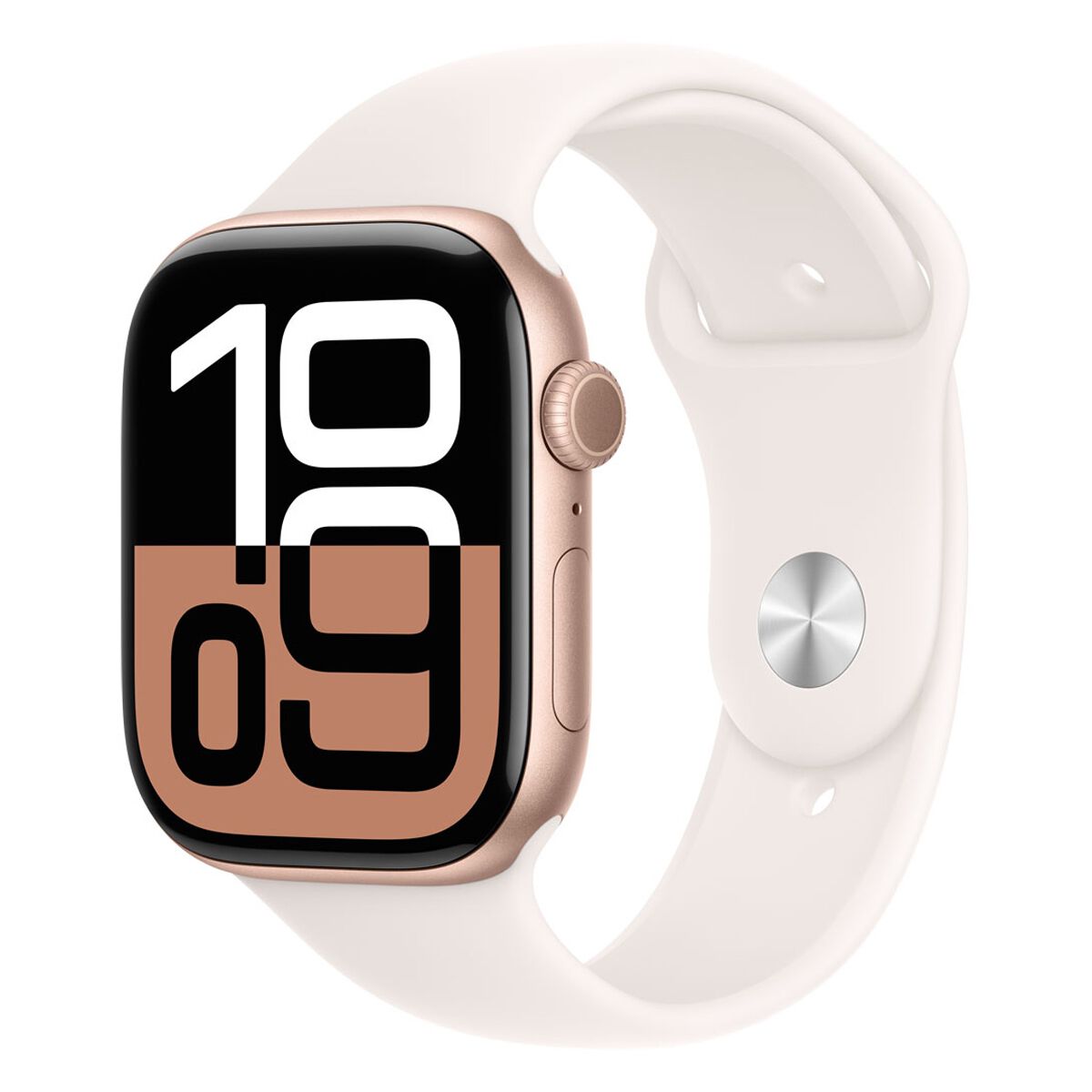 Apple Watch Series 10 GPS + Cellular 46mm Rose Gold Aluminium Case with Light Blush Sport Band - M/L