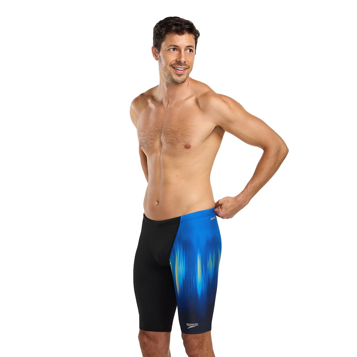 Speedo Mens Powerstrike Engineered Print V-Cut Jammer