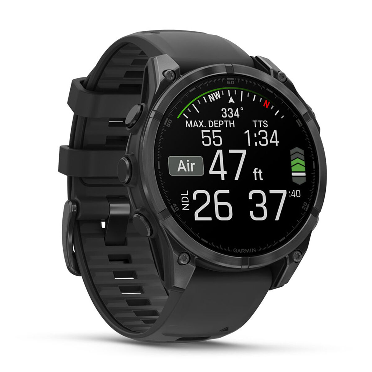 Garmin Fenix 8 47mm AMOLED Glass Watch - Slate/Steel