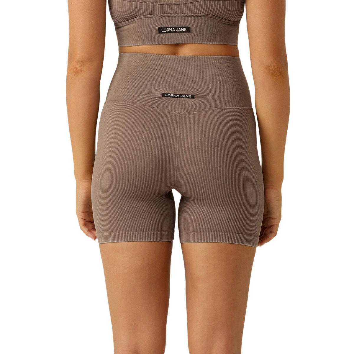 Lorna Jane Womens It Girl Wide Rib Seamless 12cm Bike Shorts