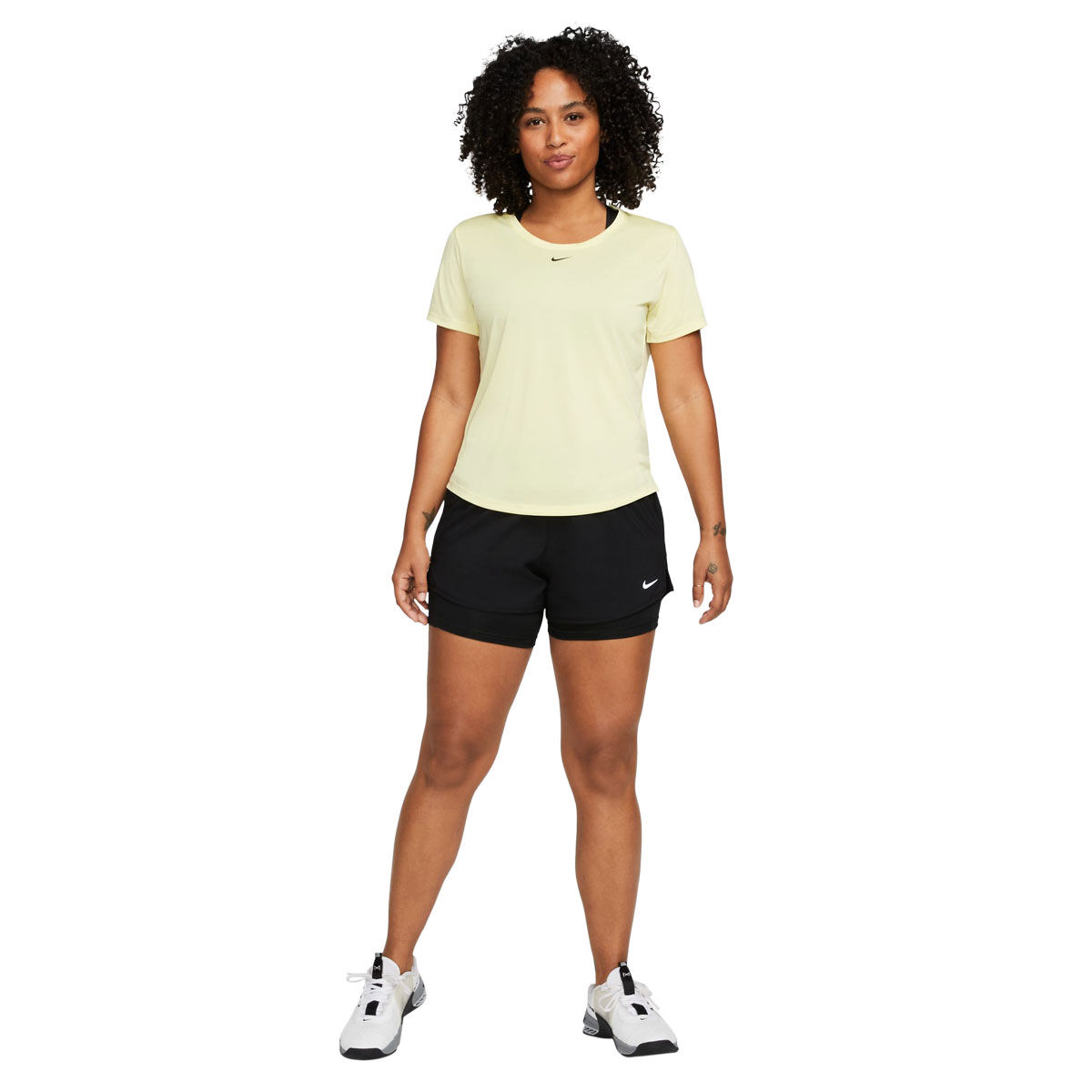 Nike Womens One Dri-FIT Mid Rise 3 Inch 2in1 Shorts