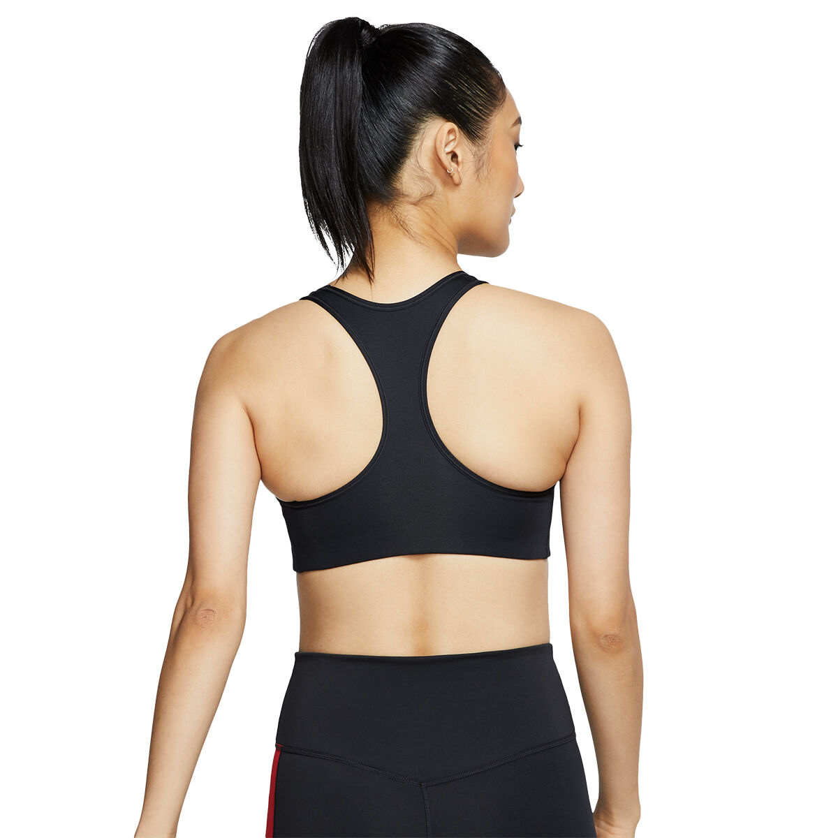 Nike Womens Swoosh Dri-FIT Medium Support Sports Bra Black XS