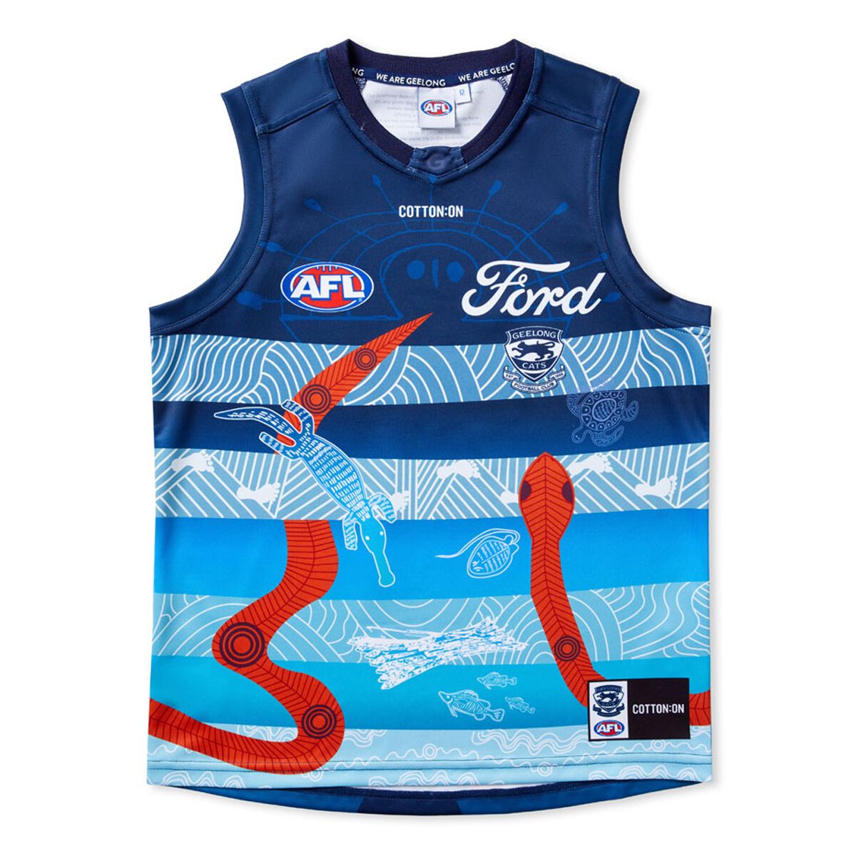 Geelong Cats Kids 2025 First Nations Guernsey