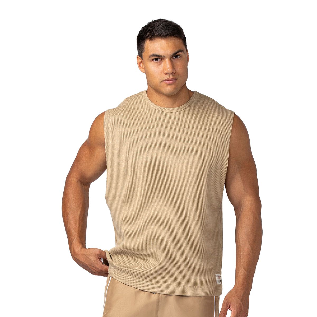Muscle Nation Mens Lee Lem Waffle Muscle Tank