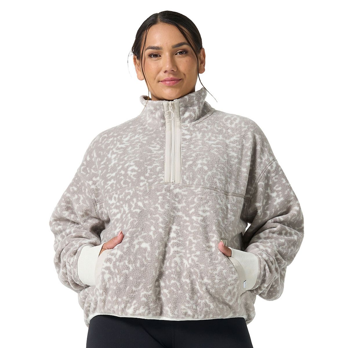 Ell/Voo Womens Bria Sherpa 1/2 Zip Pullover