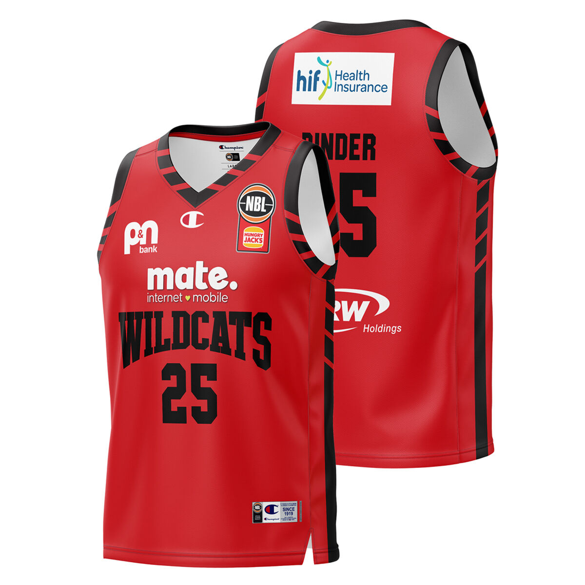 Perth Wildcats Men Keanu Pinder 2024 Hoopsfest Basketball Jersey