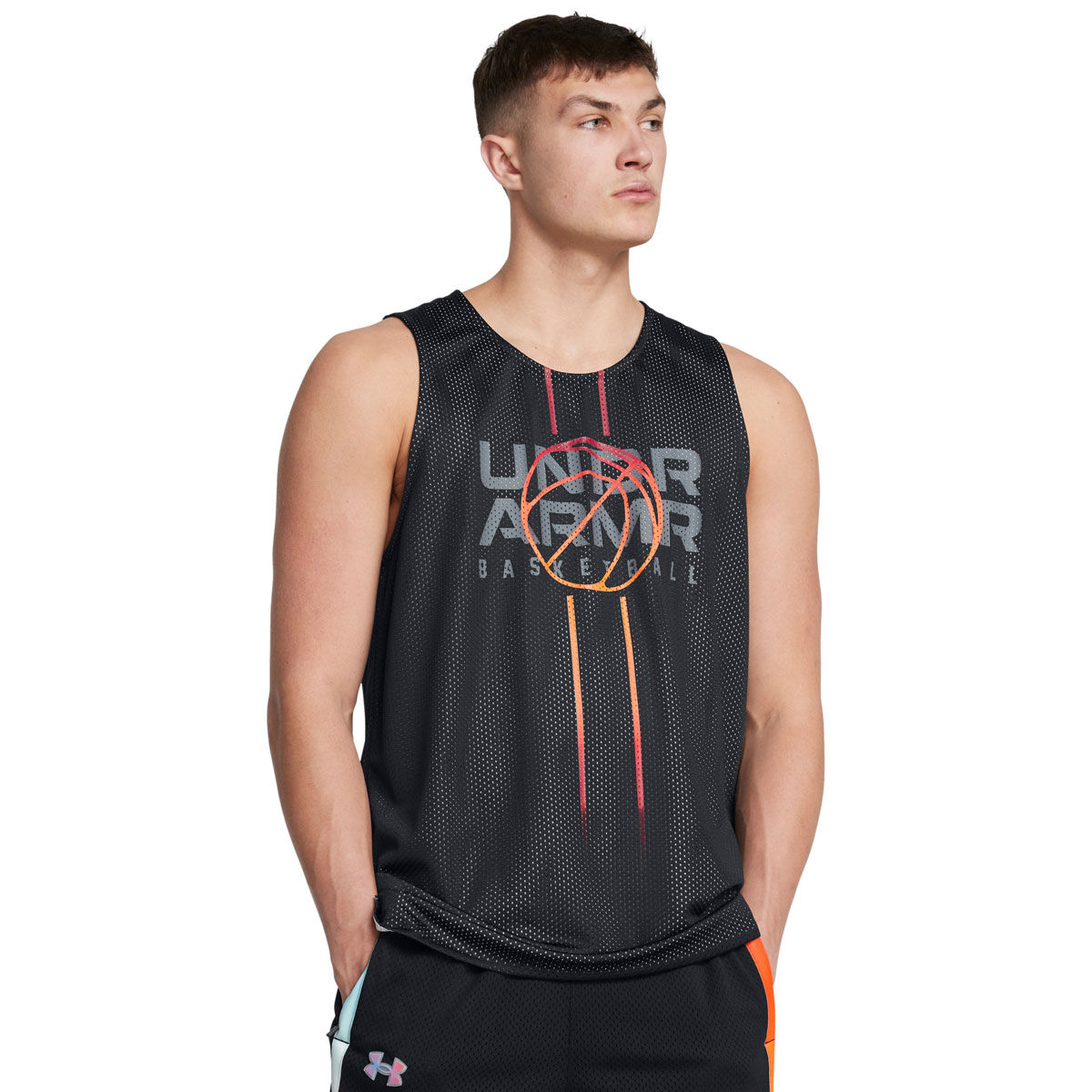 Under Armour Mens Baseline Reversible Basketball Jersey