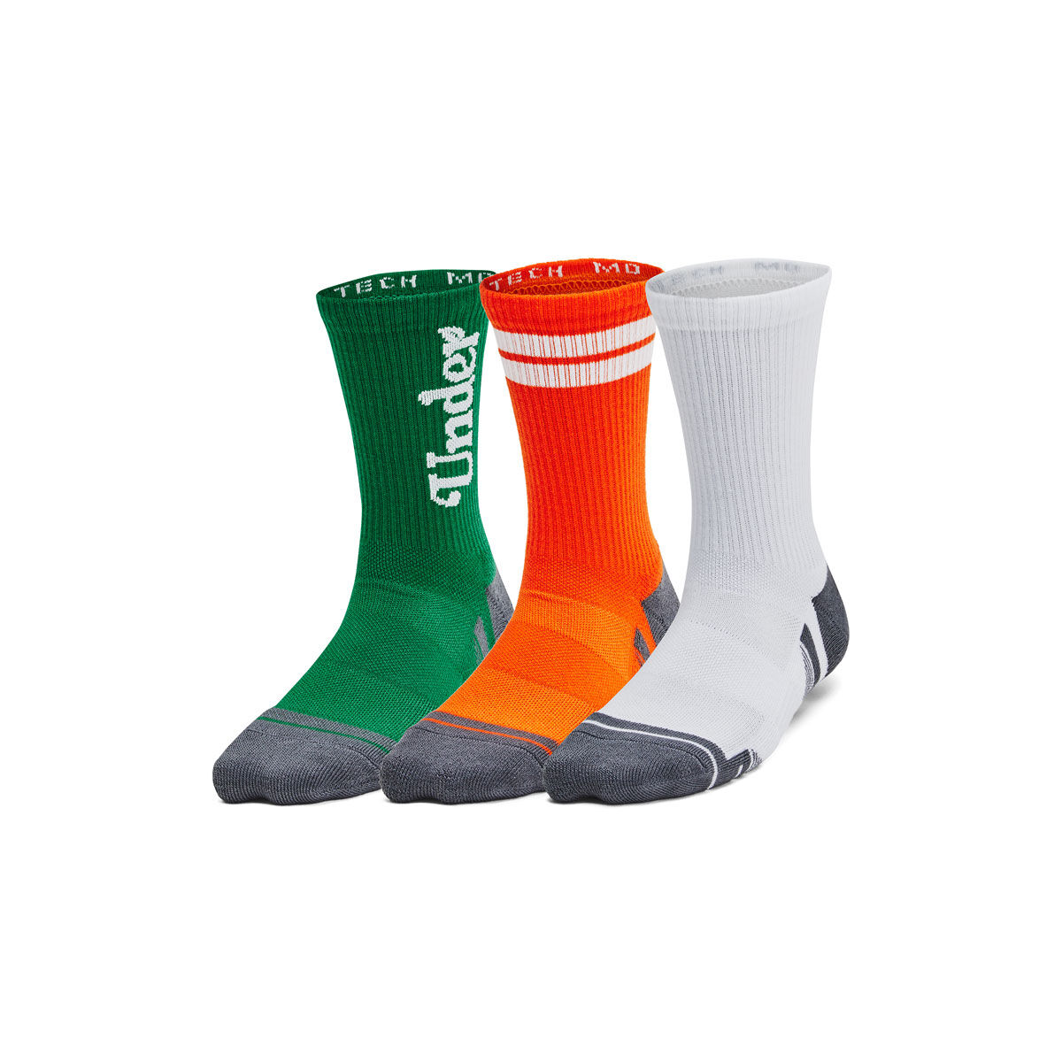 Under Armour Youth Performance Tech 3-Pack Crew Socks