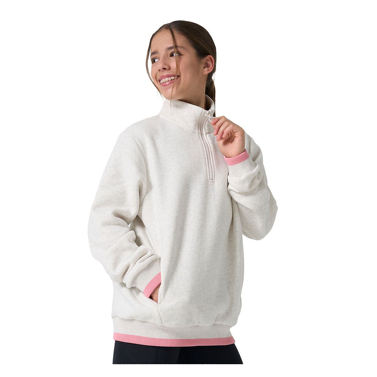 Ell/Voo Junior Freja Fleece Quarter Zip Pullover