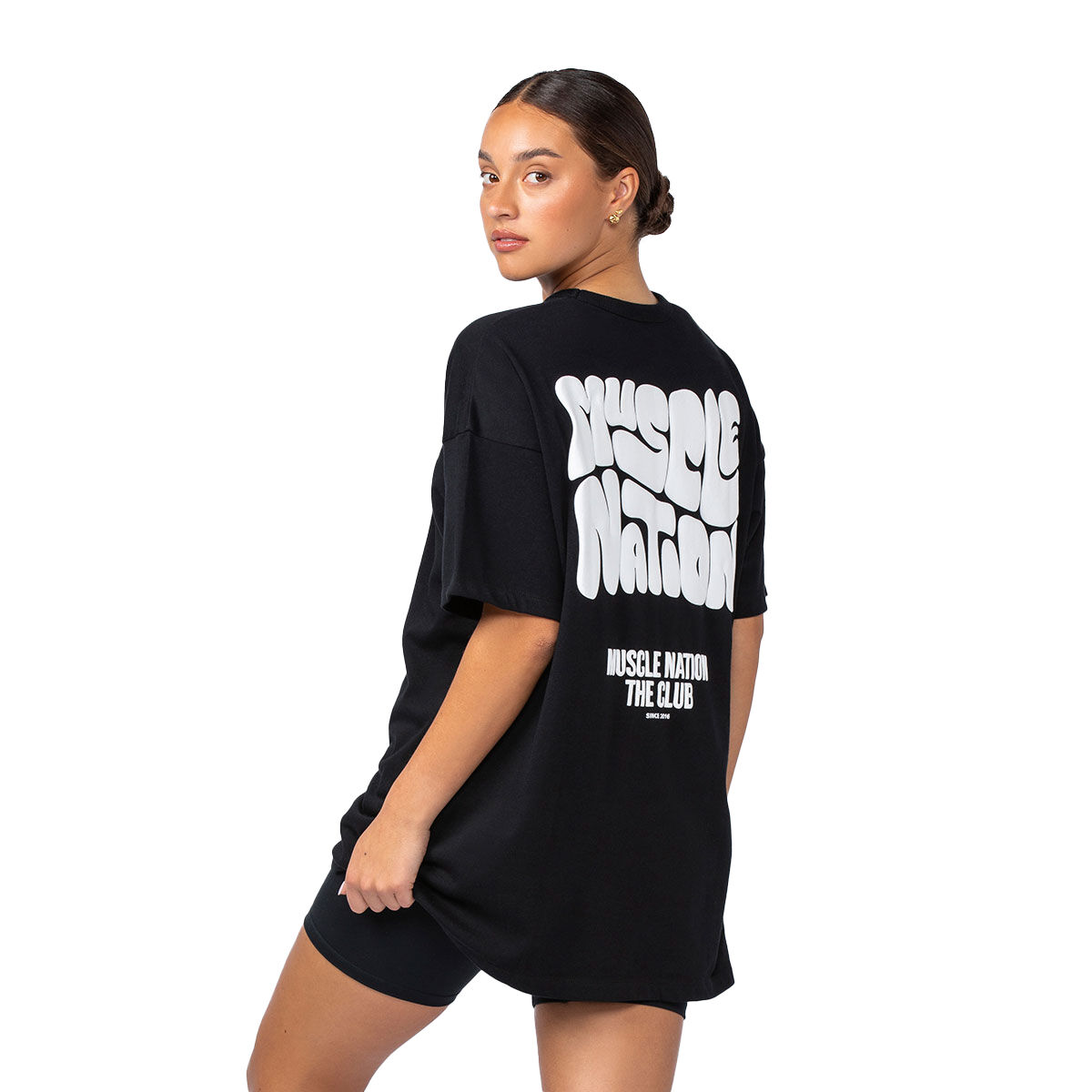 Muscle Nation Womens Wave Oversized Tee