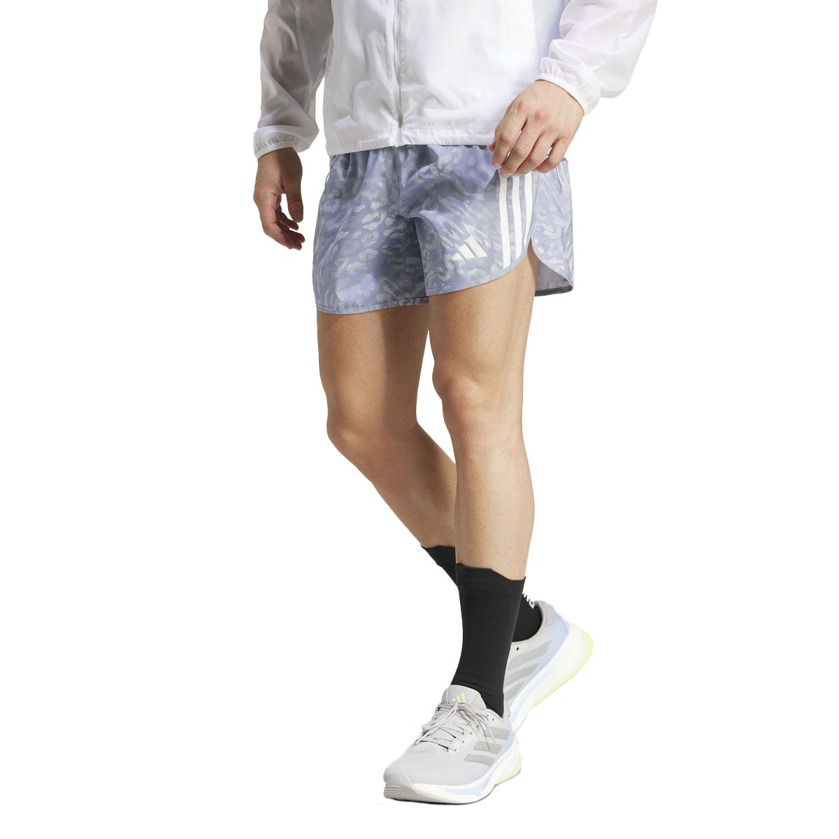 Adidas Mens Own the Run 3 Stripes Shorts