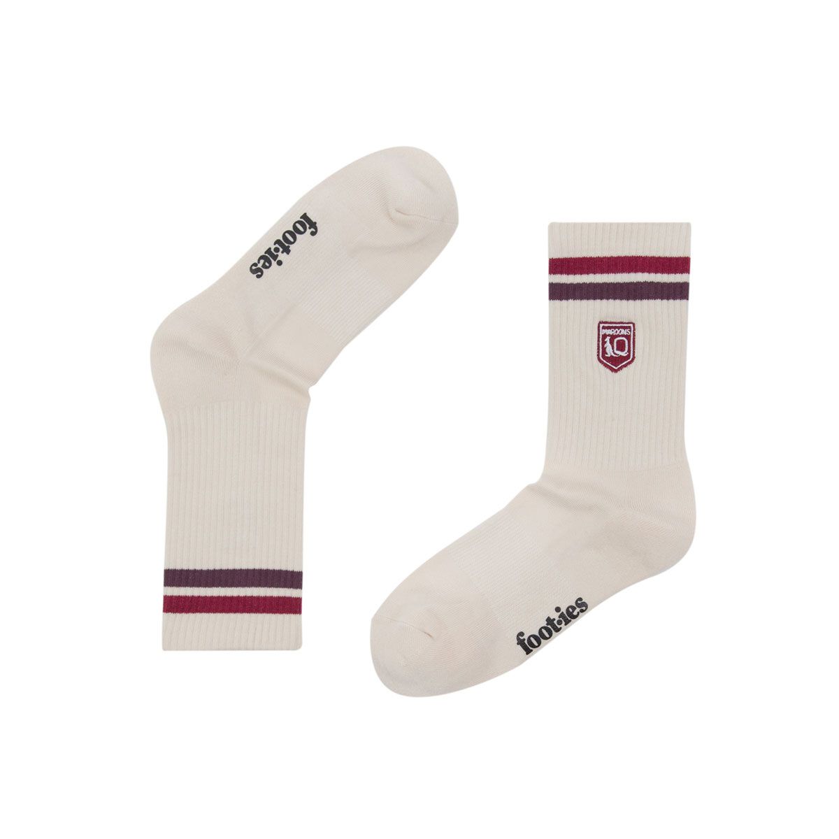 QLD Maroons State of Origin Sneaker Socks 2 Pack